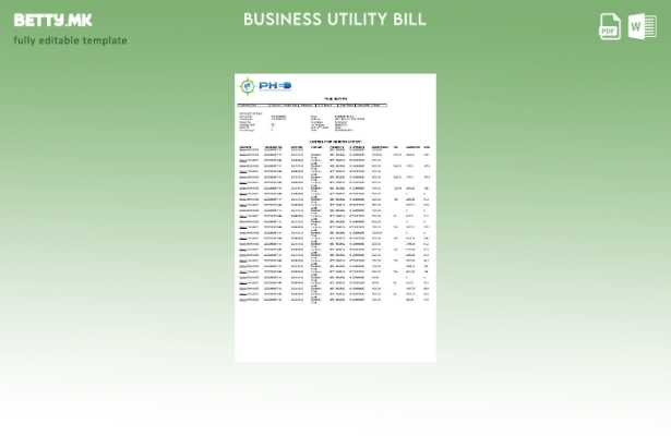 Модерен стил на Индија PHED шаблон за деловни сметки за комунални услуги